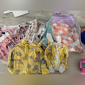 Colorful Baby Sleepers Set LOT OF LITTLE SLEEPIES 0-3m 12-18m
